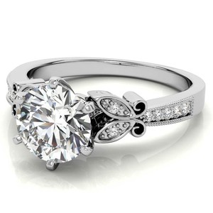 Cut Moissanite <b>Solitaire</b> <b>Ring</b> 925 Sterling <b>Silver</b> Rhodium Plated 7mm Prong Set Luxury Engagement Wedding Promise Bridal <b>Ring</b> - Product Image 3