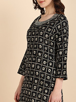 Kurta Droite Imprimée en Rayonne pour Femme, Séchage Rapide, Idéale Été, Bureau, Fête, Style de Vie Quotidien, Mode Moderne, Meilleur Prix Fournisseur