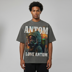 Camiseta Oversize de Verano de Algodón 100% Pesado con Estampado de Diamantes de Imitación, Estilo Hip Hop Urbano, Gráfico Personalizado, Ecológica y Transpirable - Product Image 3