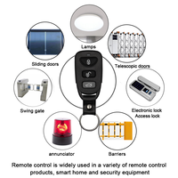 Control Remoto de Código Fijo HFY HFY-522C, Transmisor Inalámbrico de 3 Botones, Batería, Alcance de 30m, ABS, Abrepuertas de Garaje Universal para el Hogar