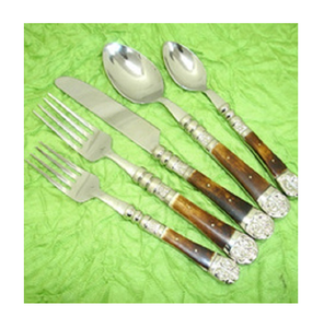 Cuerno de cuerno pulido natural Básculas y platos de cuchillos buen producto para 6 piezas para uso en restaurantes al mejor precio - Product Image 3
