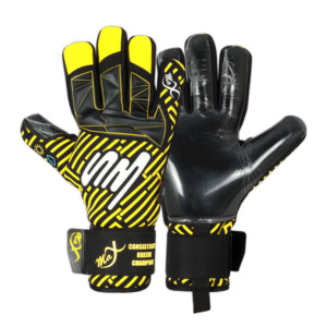 Guantes de fútbol profesional de alta calidad látex alemán logotipo personalizado Protector de dedos personalizable Pakistán portero - Product Image 1