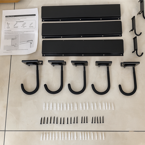 Heavy Duty Bike Hook Rail System Steel Storage <b>Rack</b> Wall Mounted Bicycle Holder Space Saving <b>Garage</b> Organizer GAPGAR010 - Product Image 6