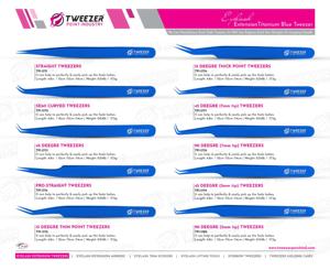 Pince à épiler professionnelle d'extension de cils en acier inoxydable de haute qualité outil de beauté de Volume pointu personnalisé - Product Image 3