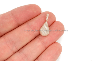 Trendy Women's Fashion Jewelry 10K <b>Solid</b> Gold Yellow Gold Plated Round Brilliant Cut Natural Stone Custom Fine Pendant <b>Necklaces</b> - Product Image 2