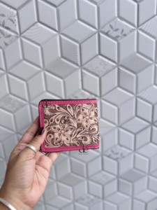 Handmade Hand-Tooled Leather Wallet for Men Luxury Vintage Fold Closure Short Premium Gift for Men Daily use <b>Purse</b> - Product Image 2