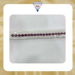 Best Quality Natural Rhodolite <b>Garnet</b> Oval Cut 18 Piece Set 38 Carat 7x9mm Madagascar Loose Gemstones for Tennis <b>Bracelet</b> - Product Image 2