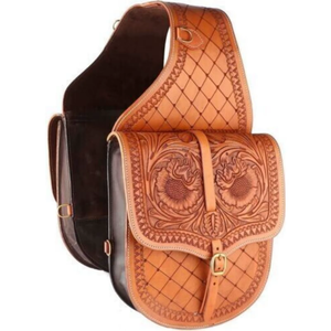 Sacs de selle d'équitation en cuir véritable, faits à la main, durables, sacs de selle de cheval de qualité supérieure, sac de rangement pour équipement d'équitation - Product Image 2
