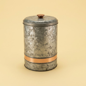 Vintage White Metal Kitchen Storage Canister with <b>Lid</b> Eco-Friendly Metal Container Wholesale <b>Decorative</b> Kitchen Organizer - Product Image 3