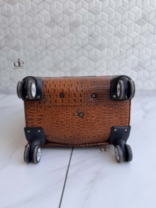 New Designer Luggage Bags Multi Uses Handmade Trolley Bag Genuine Leather Unisex Big Size Multi Uses Unique Design <b>Suitcase</b> - Product Image 4