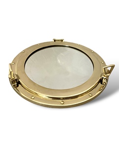 15" Premium Handmade Brass Coastal Porthole <b>Mirror</b> with 4mm Thickness Electricity-Free Vintage Maritime Wall Decoration - Product Image 3
