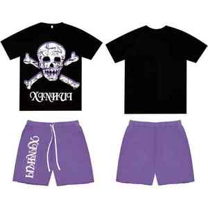 Conjuntos de Shorts de Verano para Hombre con Logotipo Personalizado por Impresión DTG, Shorts con Lavado Ácido, Camiseta y Shorts, Conjunto para Hombre - Product Image 6