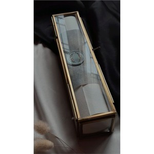 Caja de Lujo de Latón y Cristal para Invitaciones de Boda, Elegante Soporte Decorativo para Certificados, Estuche de Exhibición, Caja de Regalo al por Mayor - Product Image 1
