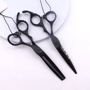 Ensemble de ciseaux de coiffure professionnels, lames en acier inoxydable, poignées en plastique, pour droitiers, utilisation en salon, collection multicolore - Product Image 4