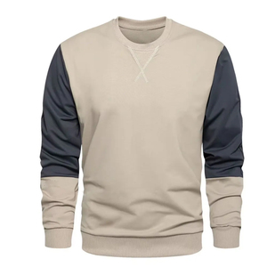 Pull d'hiver pour homme à col rond noir et blanc, 100% coton, manches régulières, tricoté, anti-boulochage, respirant, 300g, personnalisable - Product Image 6