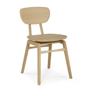 Chaise de salle à manger sans accoudoirs en teck massif, style simple, fabrication de qualité en provenance d'Indonésie, pour restaurant et salon. - Product Image 2