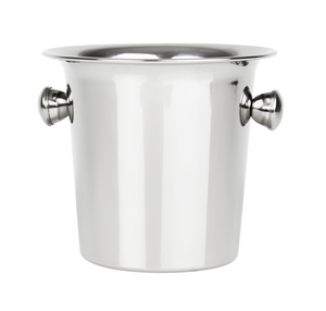 Seau à glace en acier inoxydable avec double poignée, panier de refroidissement pour vin et bière, idéal pour les fêtes - Product Image 1