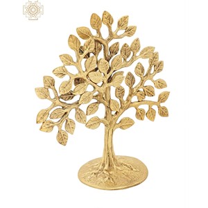 Sculpture en laiton artisanale de l'Arbre de Vie, 6 pouces, décoration d'intérieur, décoration de table, article cadeau pour un anniversaire/un mariage - Product Image 3