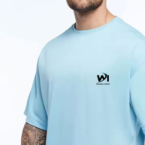 เสื้อยืดโอเวอร์ไซส์พิมพ์ลายโลโก้ตามสั่ง ราคาสมเหตุสมผล สำหรับผู้ชาย ผ้าฝ้าย 100% บริการ OEM ทรงหลวม - Product Image 3