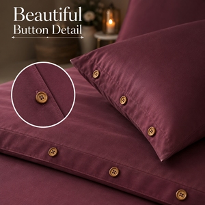 Draps de lit de luxe en bambou pur 300 TC, couleur unie, très demandés, linge de lit premium, doux, confortable et rafraîchissant pour la chambre principale - Product Image 3