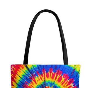 High Quality Hot Selling Custom Logo Wholesale 100% Tie Dye Cotton Canvas Tote <b>Bags</b> with Color Handles for Daily Use - Product Image 5