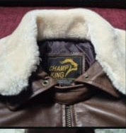 Blouson en cuir pour homme avec col en fausse fourrure et fermeture éclair - Product Image 3
