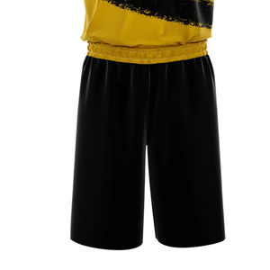 Conjunto de Camiseta de Baloncesto Amarilla Personalizada, sin Mangas, Cuello en V, Impresión Sublimada, Absorbe la Humedad, Unisex para Adultos - Product Image 3