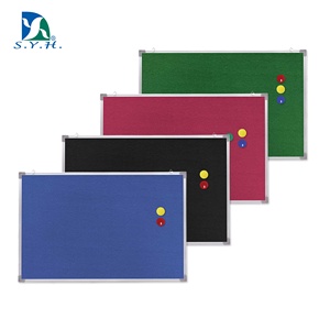 Blue Felt Display <b>Board</b> with Magnetic Surface and Aluminum Frame for Business Branding - Product Image 4