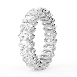 Bague en or blanc massif avec diamants de laboratoire, plaquée rhodium, multi-pierres, boucle sans soudure, lot calibré, fournisseur de bijoux fins - Product Image 3