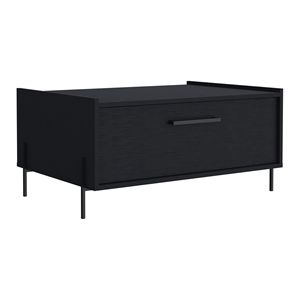 Black 15.6\" H <b>Coffee</b> <b>Table</b> with 1 Shelf and 4 <b>Legs</b> - Product Image 2