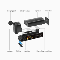 Piège à rats automatique haut de gamme Safe Humane 1/2 Pack Répulsif de souris réutilisable Utilisation en intérieur