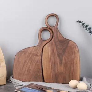 Planche à découper en bois naturel pour la préparation des aliments en cuisine, surface de découpe épaisse et durable en bois dur pour la cuisine quotidienne - Product Image 6