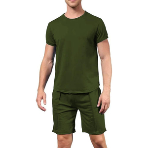 Fabricante de Conjuntos de Verano Personalizados para Hombre, 2 Piezas, Pantalones Cortos Cargo de Algodón y Camiseta, OEM, Marca Privada, Venta al Por Mayor - Product Image 2