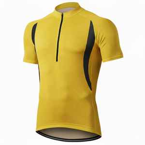 Maillot de cyclisme personnalisé en polyester et élasthanne, léger, respirant et à séchage rapide, à manches courtes, pour la vente en gros - Product Image 2