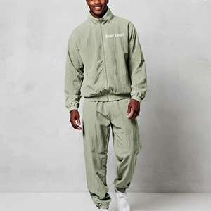 Nouvel Arrivage 2027 – Survêtement Décontracté 2 Pièces en Nylon 100% Coupe Ample, Logo Personnalisé, Style Urbain - Product Image 1