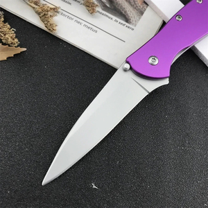Navaja Plegable Multiusos con Hoja de Acero de 20.8cm, Punta de Gota, Perilla de Pulgar, Mango de Madera, Diseño Artístico, 0.5mm, 6.7in de Longitud Total, Afilada - Product Image 4