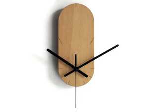 Horloge de bureau rétro en forme de téléviseur en bois, cadran concave, pieds en laiton, horloge de table silencieuse à quartz, horloge décorative de chevet pour le bureau - Product Image 1