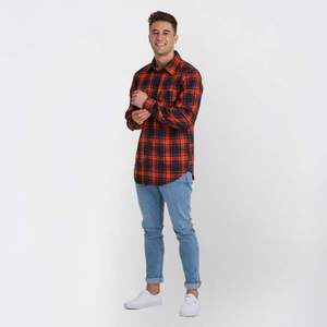 <b>Men</b> s Check <b>Flannel</b> <b>Shirt</b> Cotton Long Sleeve Button Down Casual <b>Shirt</b> Western Outdoor Wear Soft Comfortable Custom Logo - Product Image 2