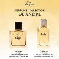 Parfum pour homme DE ANDRE Victor Woody Scented EDP 50ml, parfum longue durée, vaporisateur tendance avec une fragrance boisée aromatique