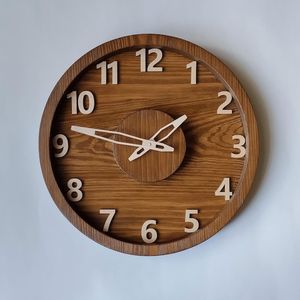 Rustic farmhouse wall <b>clock</b> best wooden handmade <b>clock</b> modern wood wall <b>clock</b> simple analog <b>clock</b> unusual country style wall <b>kit</b> - Product Image 2