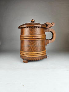 Taza hecha a mano de madera maciza Natural de la mejor calidad, taza de madera multiusos para servir café, té, leche y cerveza - Product Image 3