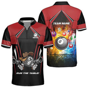 Camiseta de Snooker Personalizada de Talla Grande para Hombre, Jersey de Billar para Equipo, Impresión por Sublimación, Transpirable, de Secado Rápido, Uniforme Deportivo - Product Image 1