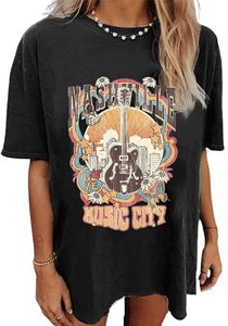 2026 New Women's <b>Shirts</b>, Summer Short-sleeved Breathable <b>White</b> Patterned Printed T-<b>shirts</b>, Loose fit - Product Image 4