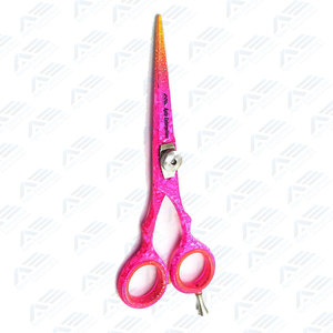 Ciseaux de coiffeur en papier enduit lame tranchante cisailles de salon en acier inoxydable allemand avec repose-doigt réglable - Product Image 6