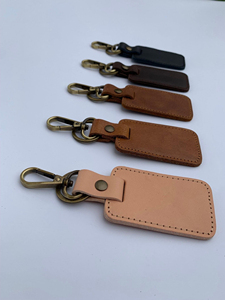 High Quality Wholesale Custom Genuine Leather Durable Foldable <b>Keychain</b> Custom Branding Stainless Steel Logo <b>Personalized</b> - Product Image 2