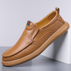 Mocassins pour hommes, dessus en PU, semelle en caoutchouc, chaussures décontractées - Product Image 1