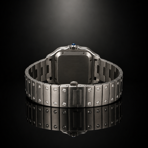 Nouvelle Arrivée Montre Mécanique Analogique Premium Verre Carré Demi-Sertie de Diamants Moissanite Style Hip Hop Luxueux Haute Qualité - Product Image 4