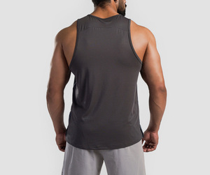 Camiseta sin Mangas de Verano, Color Sólido, Holgada, para Hombre y Mujer, con Logotipo Personalizado, de Algodón/Poliéster, Térmica, Transpirable, para Gimnasio - Product Image 3