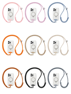 Cordon de téléphone tressé réglable à porter en bandoulière avec rotation à 360° °   Clip métallique, sangle de cou anti-chute pour smartphones - Product Image 2
