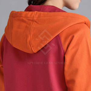 Sweat à capuche décontracté pour femme, élégant et de haute qualité, en polaire polyester/coton, avec logo frontal, couleur unie, respirant et écologique - Product Image 5